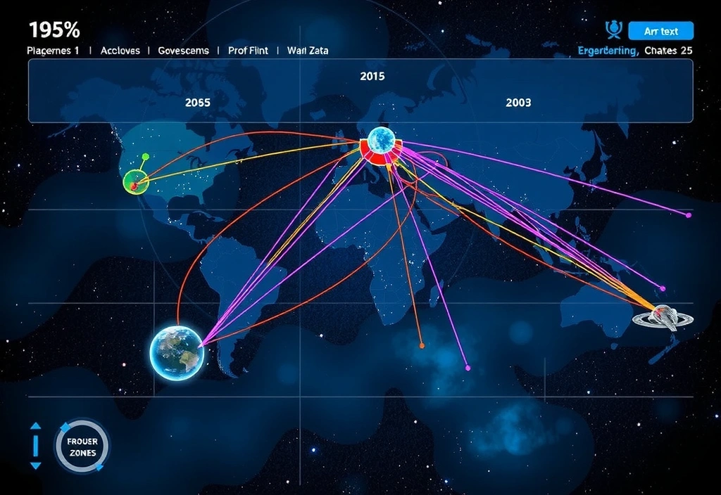 Space trading routes and economic zones