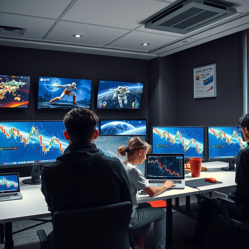 Seoul studio development team working on trading game